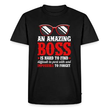 Amazing Boss Boss Office Humor Company Boss Gift - Men's Premium Organic T-Shirt - black - Front - Nico (187cm)