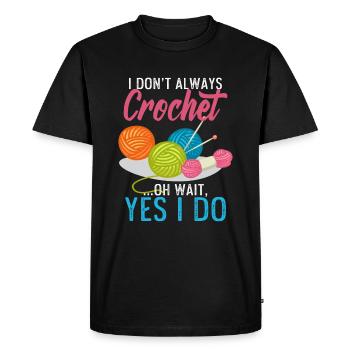Crochet Handmade Crochet Hook Crochet Knitting - Men's Premium Organic T-Shirt - black - Front - Nico (187cm)
