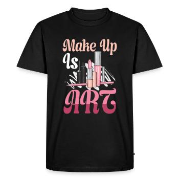 Make Up Is Art Art Make-up Beautician Profession - Men's Premium Organic T-Shirt - black - Front - Nico (187cm)