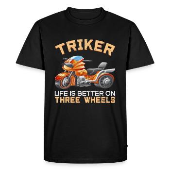 Triker Tricycle Roues Trike Moteur Trike Biker - T-shirt Premium bio Homme - noir - Devant - Nico (187cm)