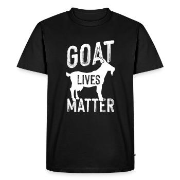 Goat Lives Matter Goat Goat Goat Friend - Men's Premium Organic T-Shirt - black - Front - Nico (187cm)