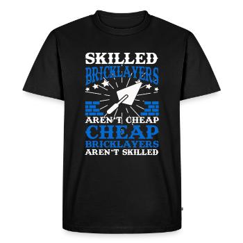 Skilled Bricklayer Mason Mason Craftsman - Men's Premium Organic T-Shirt - black - Front - Nico (187cm)