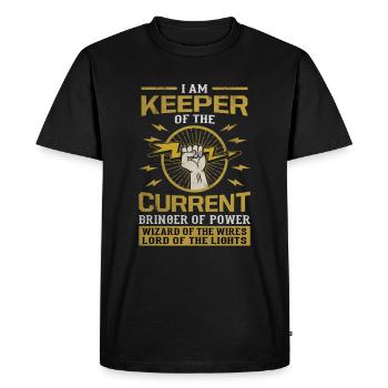Electrician Master Electrician Electronics Technician Voltage - Men's Premium Organic T-Shirt - black - Front - Nico (187cm)