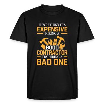 Contractor Construction site Construction workers DO-it-yourselfers - Men's Premium Organic T-Shirt - black - Front - Nico (187cm)