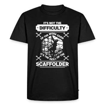 Scaffolder Builder Scaffolding Scaffolding Profession - Men's Premium Organic T-Shirt - black - Front - Nico (187cm)