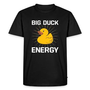 Big Duck Energy Squeaky Duck Bathing Duck Rubber Duck - Men's Premium Organic T-Shirt - black - Front - Nico (187cm)