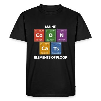 Maine Coon Éléments de peluches Tables Périodiques Chats - T-shirt Premium bio Homme - noir - Devant - Nico (187cm)