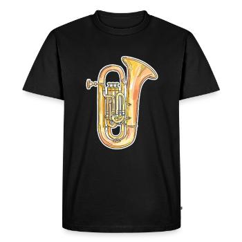 Tuba de dessin animé - T-shirt Premium bio Homme - noir - Devant - Nico (187cm)
