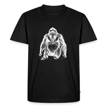 Gorille musculaire - T-shirt Premium bio Homme - noir - Devant - Nico (187cm)