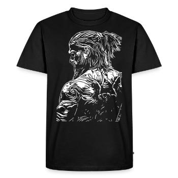 Vikings Nordiques Rune Vikings Walhalla Vikings - T-shirt Premium bio Homme - noir - Devant - Nico (187cm)