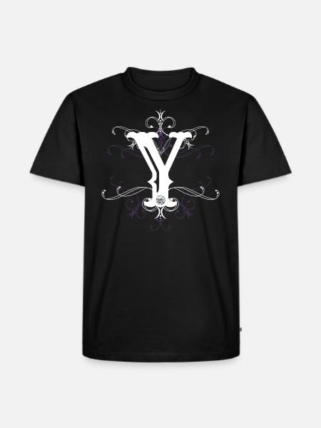 Letter Y Ypsilon Letter-Y - Men's Premium Organic T-Shirt - black