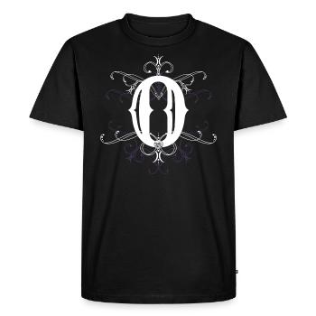 Lettre O Lettre O - T-shirt Premium bio Homme - noir - Devant - Nico (187cm)