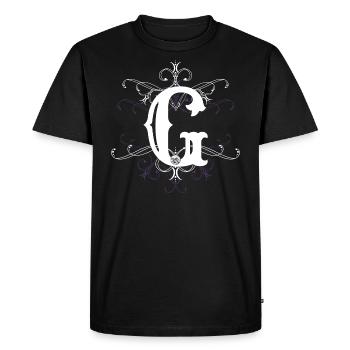 Lettre G, point g) - T-shirt Premium bio Homme - noir - Devant - Nico (187cm)