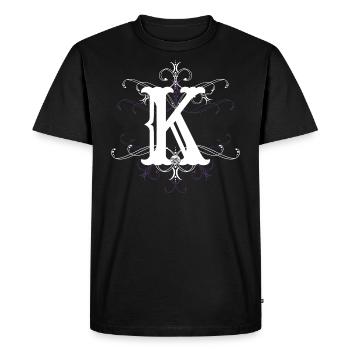 Lettre K lettre -K - T-shirt Premium bio Homme - noir - Devant - Nico (187cm)