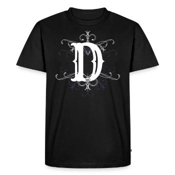 Letter D, point (D) - Men's Premium Organic T-Shirt - black - Front - Nico (187cm)