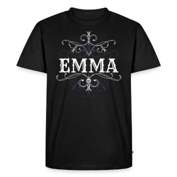 Emma Surname First Name Personalized - Men's Premium Organic T-Shirt - black - Front - Nico (187cm)