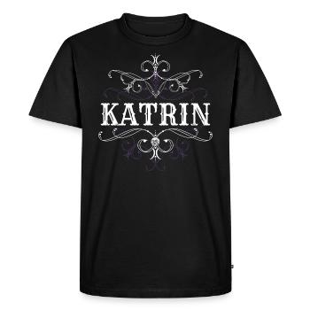 Katrin Nom Prénom personnalisé - T-shirt Premium bio Homme - noir - Devant - Nico (187cm)
