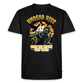 Horror - Zombie Undead Rise - Men's Premium Organic T-Shirt - black - Front - Nico (187cm)