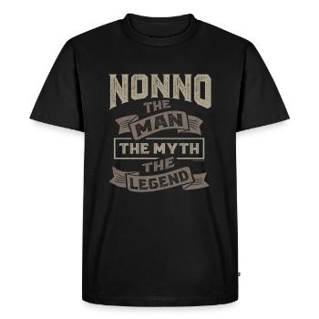 Nonno Legend - T-shirt Premium bio Homme - noir - Devant - Nico (187cm)