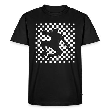 Parkour Shirt Parkour Halftone eckig Gift Tee - Men's Premium Organic T-Shirt - black - Front - Nico (187cm)