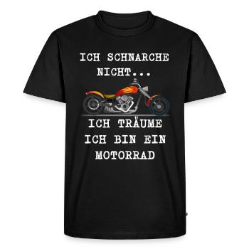 I don't snore I dream I'm motorcycle - Men's Premium Organic T-Shirt - black - Front - Nico (187cm)