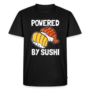 Propulsé par Sushi Maki Hoso-Maki Futo Ura-Maki Roll - T-shirt Premium bio Homme - noir - Devant - Nico (187cm)