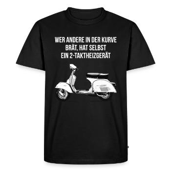 scooter - Men's Premium Organic T-Shirt - black - Front - Nico (187cm)