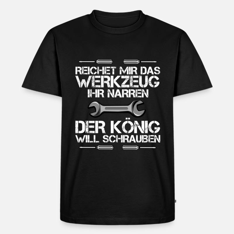 Reichet mir das Werkzeug - Männer Premium Bio T-Shirt - Schwarz