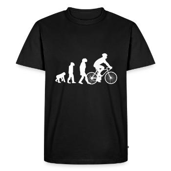 Bicycle Biker Evolution Gift Idea - Men's Premium Organic T-Shirt - black - Front - Nico (187cm)