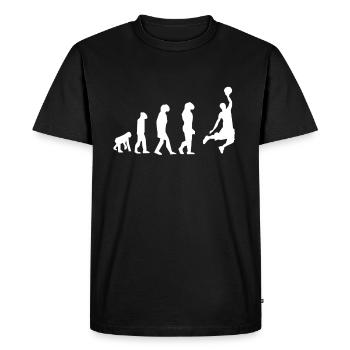 Basketball Evolution Sport Gift Idea - Men's Premium Organic T-Shirt - black - Front - Nico (187cm)