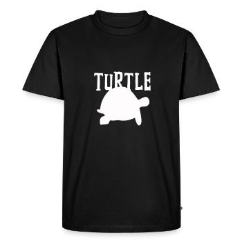 Tortue tortue eau cadeau tortue - T-shirt Premium bio Homme - noir - Devant - Nico (187cm)