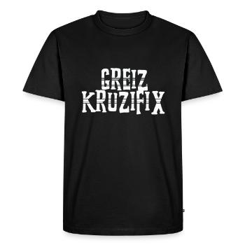 Greiz Kreuzifix Bayern JGA - Männer Premium Bio T-Shirt - Schwarz - Vorne - Nico (187cm)