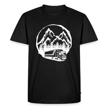 Camionneur camionneur camionneur - T-shirt Premium bio Homme - noir - Devant - Nico (187cm)