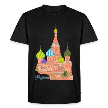 Moscou Cathédrale Basilius - T-shirt Premium bio Homme - noir - Devant - Nico (187cm)