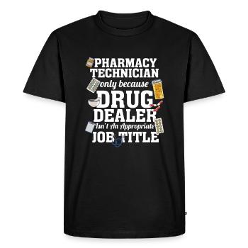 Pharmacy Technician Pharmacist Medicines Medicine - Men's Premium Organic T-Shirt - black - Front - Nico (187cm)