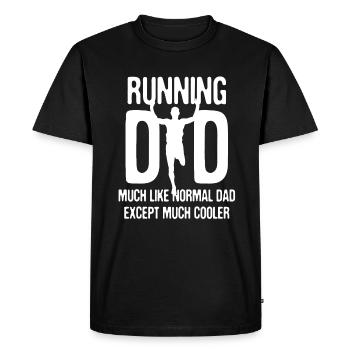 Running Papa Cool Papa Cadeau De Fête Des Pères - T-shirt Premium bio Homme - noir - Devant - Nico (187cm)
