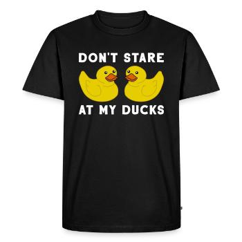 Canard caoutchouc caoutchouc canard canard jouet de bain canard - T-shirt Premium bio Homme - noir - Devant - Nico (187cm)