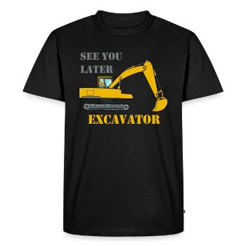 Excavator shovel construction worker digger driver gift - Men's Premium Organic T-Shirt - black - Front - Nico (187cm)