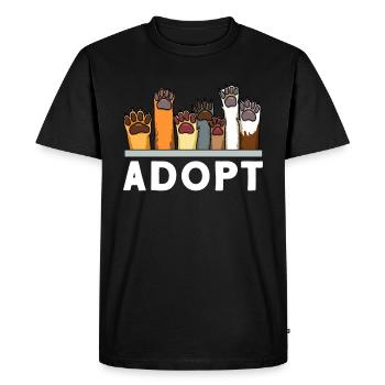 Tier Tierheim Hund Rettung Adoptieren Tierschutz - Männer Premium Bio T-Shirt - Schwarz - Vorne - Nico (187cm)