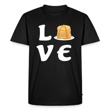 Crêpe Crêpe Crêpe Cadeau - T-shirt Premium bio Homme - noir - Devant - Nico (187cm)