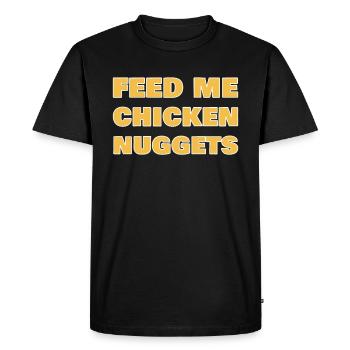 Nugget poulet poulet poulet manger malbouffe - T-shirt Premium bio Homme - noir - Devant - Nico (187cm)