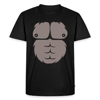 Costume de coffre de gorille Singe Muscles Outfit Zoo - T-shirt Premium bio Homme - noir - Devant - Nico (187cm)
