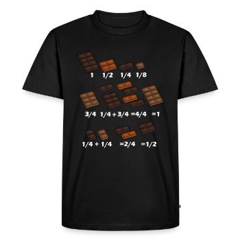 Math chocolate math Mathematician teacher - Men's Premium Organic T-Shirt - black - Front - Nico (187cm)