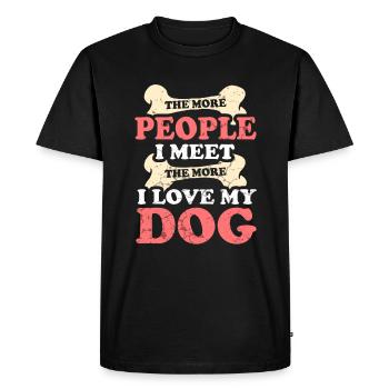 Cadeau amoureux des chiens pour les amoureux des chiens - T-shirt Premium bio Homme - noir - Devant - Nico (187cm)