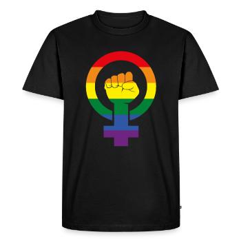 Patriarchat Feminismus Protest LGBTQ Feministisch - Männer Premium Bio T-Shirt - Schwarz - Vorne - Nico (187cm)