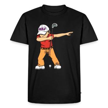 Golf Play Player Sport Clubs Course Gift - Men's Premium Organic T-Shirt - black - Front - Nico (187cm)