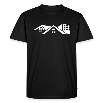 Agent immobilier maison appartement à vendre appartement - T-shirt Premium bio Homme - noir - Devant - Nico (187cm)