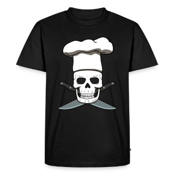 Chef Skull Chef Chef Cuisine Cuisine - T-shirt Premium bio Homme - noir - Devant - Nico (187cm)