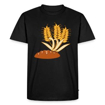Bread Wheat Cereal Baking Baker Gift - Men's Premium Organic T-Shirt - black - Front - Nico (187cm)