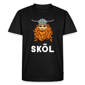 Cadeau Nordique Viking Islande Berserker Sköl - T-shirt Premium bio Homme - noir - Devant - Nico (187cm)